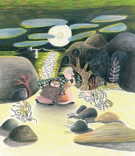 Kitty Crowther, Mythological Characters, Tove Jansson, Phone Art, Coloured Pencils, Color Pencil Art, Line Illustration, Childrens Illustrations, Illustration Artists