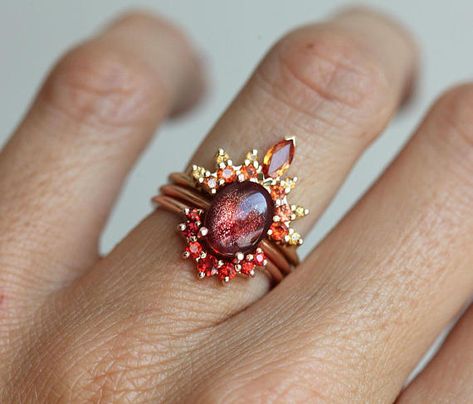 Hey, I found this really awesome Etsy listing at https://www.etsy.com/listing/552081068/flame-ring-set-fire-ring-set-oregon Flame Ring, Engagement Rings Set, Sunstone Ring, Oregon Sunstone, Fire Ring, Engagement Sets, Three Rings, Engagement Ring White Gold, Morganite Engagement