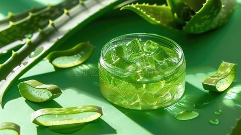 Natural aloe vera skincare gel, clear container on a vibrant green background, aloe vera plant leaves and slices nearby stock photos Aloe Vera Skincare, Aloe Vera Skin Care, Natural Aloe Vera, Aloe Vera Plant, Clear Container, Beautiful Backgrounds, Aloe Vera Gel, Vibrant Green, Green Background