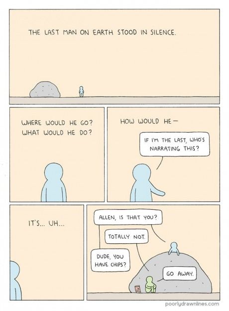 Why Allen...? Poorly Drawn Lines, Last Man On Earth, The Awkward Yeti, The Last Man On Earth, 4 Panel Life, Online Comics, Clean Humor, Random Funny Stuff, Web Comics