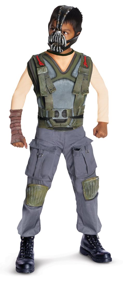 The Dark Knight Rises Deluxe Bane Kids Costume from BirthdayExpress.com Bane Dark Knight, Bane Costume, Dark Knight Costume, Batman Dark Knight Rises, Bane Mask, Costume Chevalier, Bane Batman, Paw Patrol Marshall, Batman Dark Knight