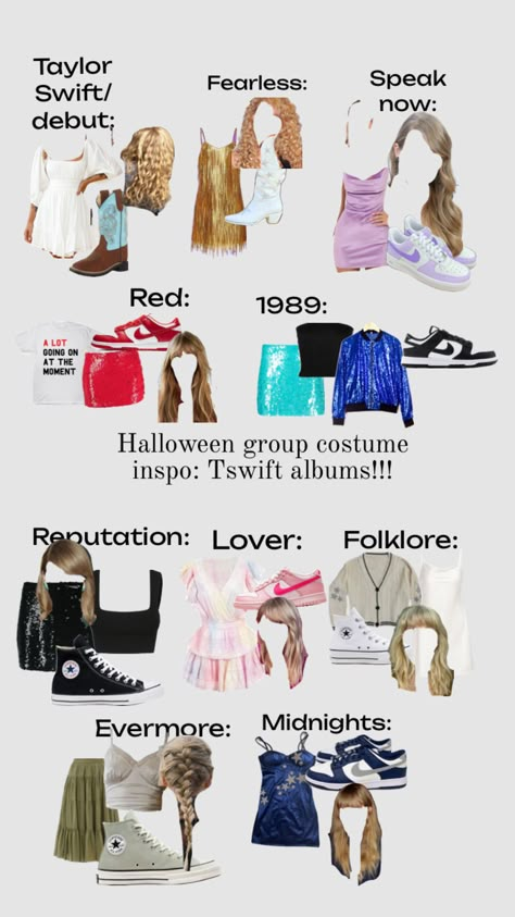 #outfitinspo #taylorswift #halloween #halloweencostumeinspo #costumeinspo Taylor Swift Halloween Costume, Taylor Swift Costume, Taylor Swift Birthday Party Ideas, Couples Halloween Costume Ideas, Cute Group Halloween Costumes, Costume Ideas Women, Costume Ideas For Couples, Matching Halloween Costumes, Classy Halloween Costumes