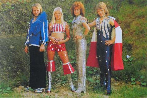 ABBA Singers Wore Crazy Outfits To Avoid Taxes (VIDEO) | The Libertarian Republic Abba 70s, Abba Fashion, Abba Concert, Abba Outfits, Abba Costumes, Secretary Outfits, Abba Mania, Outfits 70s, Trendy Spring Outfits