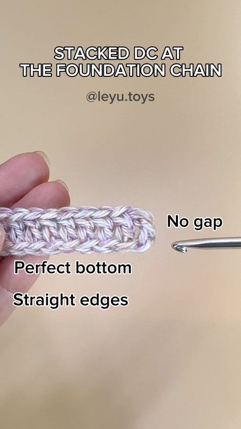 I get this question a lot: How do I make a stacked double crochet (dc) at the foundation chain in crochet? Here it is, a stacked double… | Instagram Crochet Edges, Toys Crochet, Straight Edges, Crochet Instructions, Crochet Edging, Straight Edge, Double Crochet, I Got This, Come Back