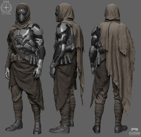 Desert Nomad, Futuristic Armour, Character Artist, Sci-fi Armor, Future Soldier, Cyberpunk Character, Marvelous Designer, Game Concept Art, Fantasy Armor