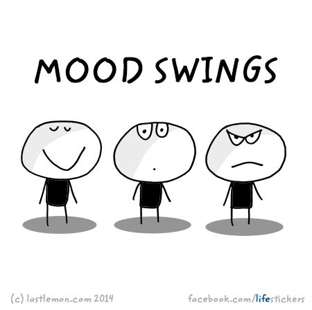 http://lastlemon.com/stickers/archive/ Period Mood Swings Funny So True, Mood Swings Wallpaper, Mood Swings Drawing, Mood Swings Quotes Period, Mood Swings Aesthetic, Period Mood Swings Funny, Mood Swings Quotes Funny, Mood Swings Quotes, Periods Mood Swings