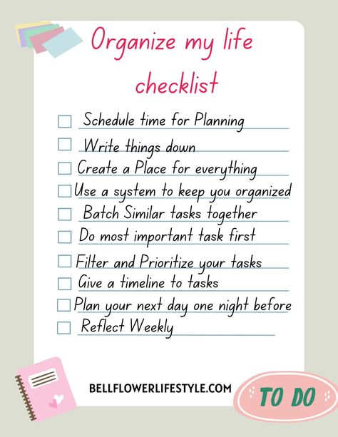 This is How to Organize Your Life in One Week - 10 tips - Organize My Life, How To Be More Organized, Note Taking Tips, My Notes App, Schedule Organization, Organization Skills, Small Business Advice, Life Management, Budget Organization