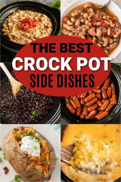 Crock Pot Cookout Sides, Cookout Side Dishes Crockpot, Healthy Crock Pot Side Dishes, Party Side Dishes Crockpot, Side Dishes For Crockpot, Summer Crockpot Side Dishes, Crockpot Cookout Food, Carry In Food Ideas Potlucks Crock Pot, Best Crockpot Side Dishes