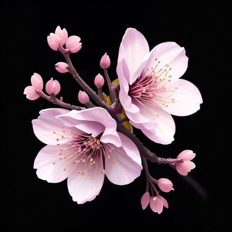 Cherry Blossom Flowers Drawing, Cherry Blossom Reference, Cherry Reference, Cherry Blossom Plant, Japanese Cherry Blossom Art, Sakura Drawing, Cherry Blossom Photography, Cherry Blossom Photo, Cherry Blossom Images