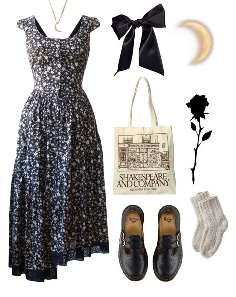 Romantic Academia Outfits Summer, Dark Romantic Clothing, Lana Del Rey Core Aesthetic Outfits, Lana Del Rey Inspired Fits, Lana Del Rey Dress Inspiration, Lana Del Rey Fall Outfits, Lana Del Rey Aesthetic Outfits Summer, Moon Core Outfits, Outfit Ideas Lana Del Rey