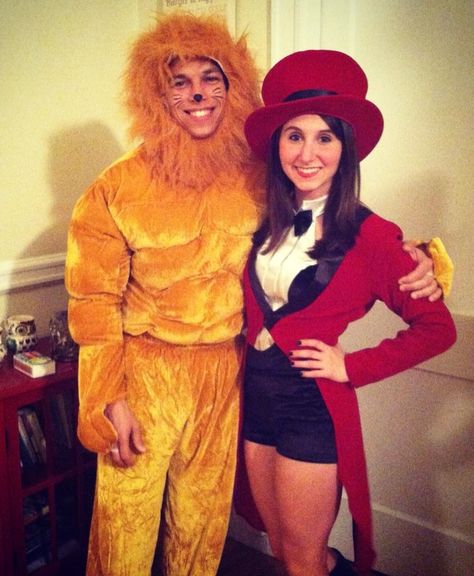 Anyone that knows me well knows that Halloween is one of my favorite holidays. My friends always tease me because I usually have my Halloween costume picked out by May. But I can’t help it! I love ... Lion And Tamer Costume Couples, Lion And Ring Master Costume, Lion Tamer And Lion Costume Couple, Lion And Lion Tamer Costume Couple, Diy Lion Tamer Costume, Lion And Lion Tamer Costume, Carny Costume, Circus Gala, Lion Tamer Costume