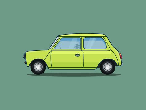 #1 Mr Bean Car Stringart Ideas, Mr Bean Car, Mr Bean Cake, Car Cartoon Illustration, Cars Cartoon Disney, Simple Car Drawing, Bean Cartoon, Mr Bean Cartoon, Car Green