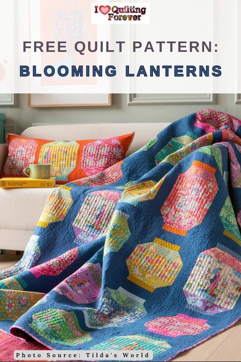 Japanese Lantern Quilt Pattern, Asian Style Quilts, Asian Quilt Patterns Free, Pdf Quilt Patterns Free, Japanese Quilt Patterns Free, Lantern Quilt Pattern, Timeless Quilt, Asian Prints, Japanese Quilt Patterns