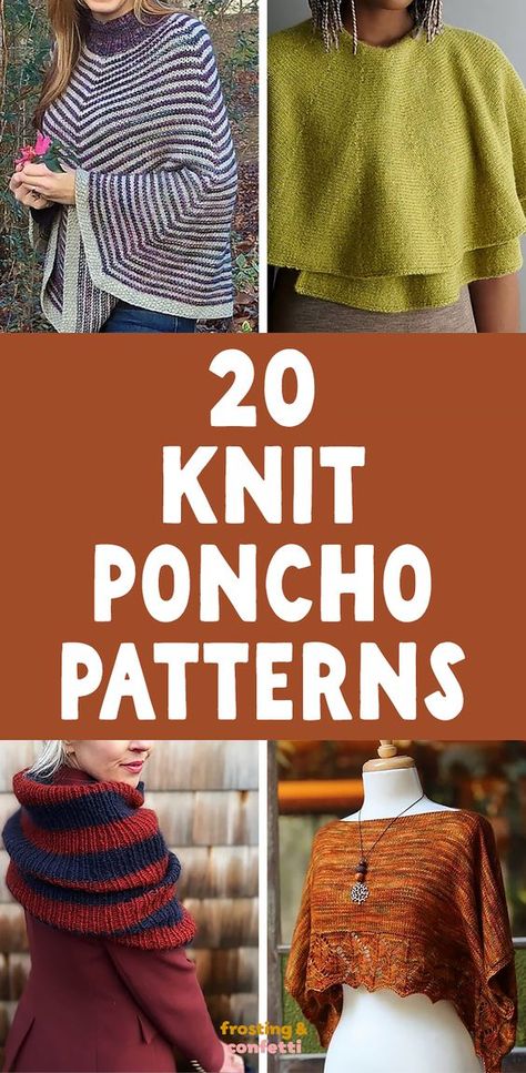 Get cozy this fall and winter with one of these 20 beautiful knit poncho patterns. Stay stylish and warm with these fashionable designs that are perfect for any outfit. Poncho Knitting Patterns Free Easy, Knitting Poncho Patterns Free, Free Knitted Poncho Patterns For Women, Poncho Knitting Patterns Women, Knit Poncho Free Pattern, Free Knit Poncho Pattern, Easy Knit Poncho, Poncho Knitting Patterns Free, Knitted Poncho Patterns Free