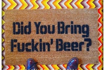 Bring fuckin beer, funny rude doormat Our eco-friendly door mats are memes for your front door. 👣 From nerdy home humor to straight up rude, offensive styles, a personalized welcome mat makes a great housewarming or wedding gift. 🖖 Join our mailing list for 10% off today! http://bit.ly/DamnGoodPin 👏  https://www.damngooddoormats.com/  #funnyDoormat #rudeDoormat #NerdyGifts #DamnGoodDoormats #BoyfriendGifts #ecofriendlyHouseware Outside Door Mats, Best Friend Birthday Present, Gift Best Friend Birthday, Cool Doormats, Funny Rude, Printable Gift Cards, All Beer, Funny Doormats, Custom Doormat