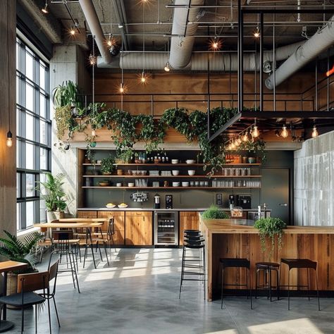 40 Amazing Workplace Break Room Ideas To Boost Employee Morale - GenTwenty Break Room Ideas, Industrial Kitchens, Business Office Design, Office Break Room, Communal Kitchen, Modern Industrial Decor, Industrial Kitchen Design, Employee Morale, Industrial Style Kitchen