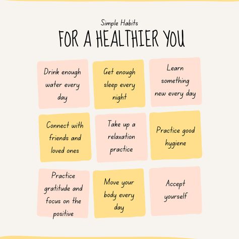 How To Become A Healthy Person, Becoming A Healthier You, Simple Habits To Change Your Life, How To Be Healthier Daily Routines, How To Be Well Liked, Small Changes To Be Healthier, Becoming Healthier, How To Be Healthy Daily Routines, Becoming The Best Version Of Yourself