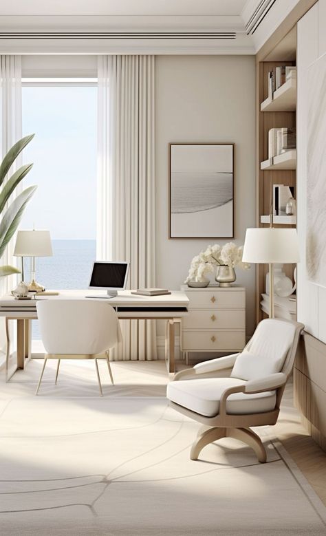 When deciding to work from home, the next thing you do is set up your home office. First, you'll choose the perfect place in your house or apartment for inspiration and efficiency Toll Brothers Homes Interior Design, Elegant Home Office, Home Design Interior, Zen Room, Work Space Decor, Office Guest Room, Upgrade Your Home, Home Office Space, Home Office Chairs