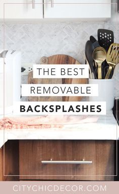 Removable Tile Backsplash, How To Update A Rental House, Diy Apartment Backsplash Rental Kitchen, Backsplash Rental Kitchen, Removable Backsplash Rental Kitchen, Rental Friendly Backsplash, Peel And Stick Backsplash For Bathroom, Rental Backsplash, Kitchen Rental Makeover