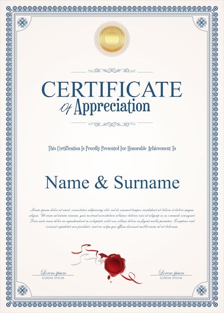 Vector certificate or diploma retro vint... | Premium Vector #Freepik #vector #vintage-certificate #elegant-certificate #award-template #award-certificate Award Design Graphics, Award Design, Vintage Template, Certificate Of Appreciation, Certificate Templates, Design Graphics, Vector Photo, Premium Vector, Graphic Resources