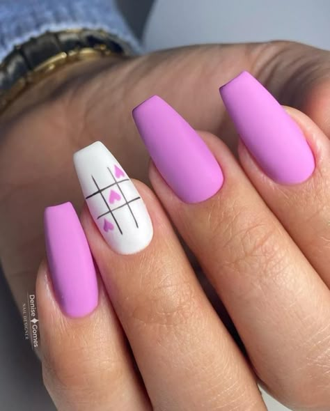 Color Combination For Nails, Gel Nail Designs Coffin Shape Simple, Winter Nails February, Cute And Simple Valentines Day Nails, Nails Design Coffin Shape, Cute Valentines Day Nails Simple, Notebook Nail Design, May Nails Ideas 2024 Square, Medium Length Nails Ideas