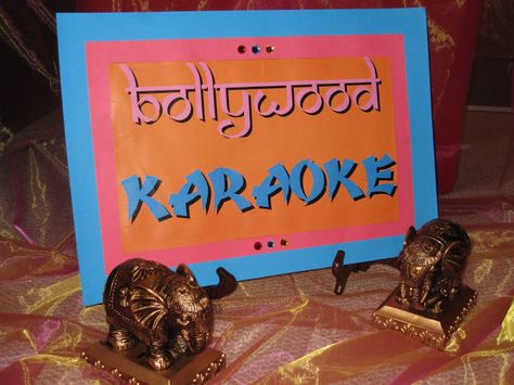 Bollywood Karaoke party for a 40th birthday? Why not ! Find a suitable Karaoke unit from Mediacom Karaoke , available at  www.mediacom-me.com   Original pin http://www.thepartywall.com/2010/10/bollywood-karaoke-party.html Karaoke Birthday Party Ideas, Karaoke Birthday Party, Karaoke Birthday, Restaurant Themes, Bollywood Bridal, Mehndi Ceremony, Karaoke Party, Party Wall, Bridal Shower Theme