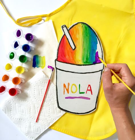 Louisiana Crafts For Preschool, Louisiana Crafts For Kids, Louisiana Artwork, June Themes, Square 1 Art, Class Project Ideas, Louisiana Mardi Gras, Louisiana History, Great American Road Trip