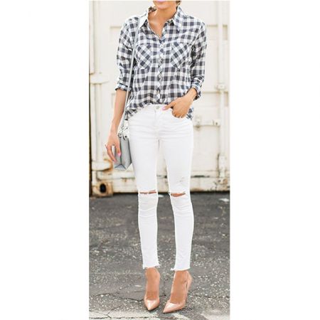 Witte Jeans Outfit, Fashion Weeks, Summer Clothing, Jeans Outfit, Weekend Outfit, Vanity Fair, White Jeans, Summer Outfits, Fashion Week