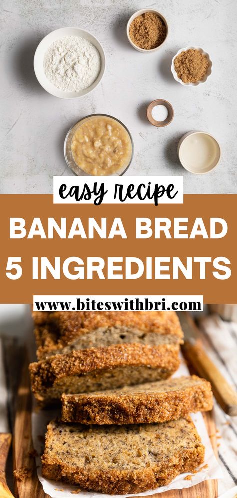 Quick Vegan Banana Bread, Low Ingredient Banana Recipes, Simple Vegan Banana Bread, Few Ingredient Banana Recipes, Vegan Banana Bread Recipe Easy, Minimal Ingredient Banana Bread, Simple Ingredient Banana Bread, Low Ingredient Banana Bread, Easy Banana Bread 3 Ingredients