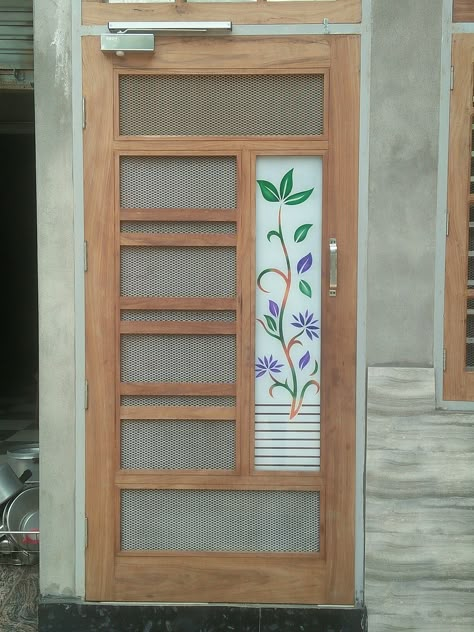 Jali Ka Door Design, Jali Gate Design Wooden, Mesh Doors Design For Main Door, Flush Door Design Modern Sunmica, Jaali Door Design Wooden, Front Jali Door Design, Jali Door Design Modern, Jali Door Design, Jali Gate