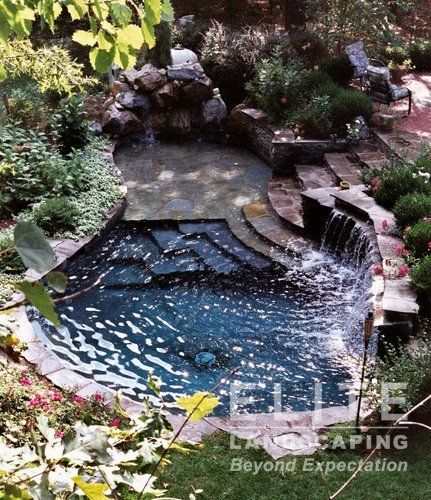 Residential Pools; now THIS is a beautiful pool! I love it!!!! And NO (carcinogenic)CHLORINE for goodness sakes.. treat it with salt. ;) Outdoor Pool Decor, Salt Water Pool, Residential Pool, Poughkeepsie Ny, Natural Swimming Pools, Water Pool, Small Pools, Dream Pools, Pool Decor