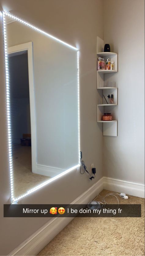 Mirror mounted by me 🥰 LED lights added by me as well 😍 Big Body Mirror, Body Mirror, Bathroom Lighting, Lighted Bathroom Mirror, Bathroom Mirror, Led Lights, Mirror, Led, Lighting