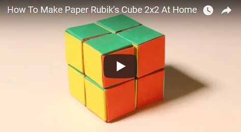 Homemade Kids Toys, Solving A Rubix Cube, Cube 2x2, Crafts For Kids Easy Diy, Kids Toys Diy, Infinity Cube, Paper Folding Crafts, Rubix Cube, Rainy Day Crafts