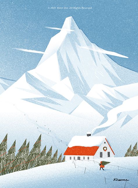 Snowy Mountains Illustration, Snowy Mountain Illustration, Snow Mountain Illustration, Mountain Vector Illustration, Mountain Vector, Snow Illustration, Mountain Illustration, Snowy Mountain, Drawing Digital