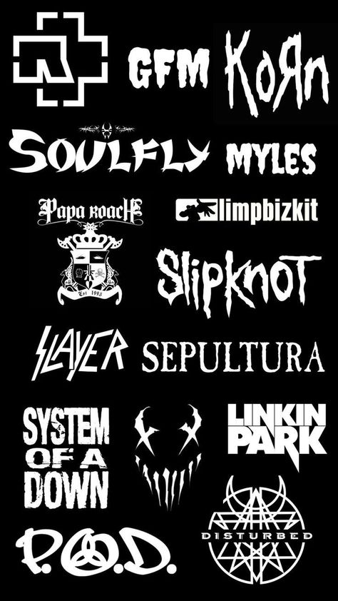 Heavy Metal Bands Wallpaper, Nu Metal Poster, Metal Bands Wallpaper, Nu Metal Wallpaper, Bands Wallpaper, Slipknot S, Metal Tattoos, Metal Typography