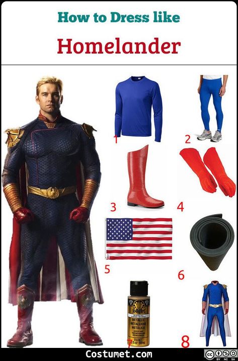 Blonde Male Halloween Costume, Blonde Villain, Homelander Costume, Halloween Costumes Male, The Boys Cosplay, Foam Costume, Red Superhero, Villain Costumes, Pretty Halloween Costumes