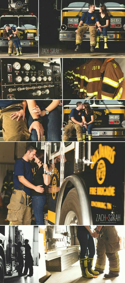 Lifestyle Engagement Shoot, Firefighter Engagement Pictures, Firefighter Couple, Fireman Wedding, Firefighter Engagement, Firefighter Girlfriend, Firefighter Wedding, Firefighter Pictures, Firefighter Love