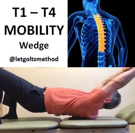 Thoracic Spine (T1-T4) Mobilization Thoracic Spine Exercises, Spinal Mobility, Thoracic Mobility, Thoracic Spine Mobility, Flexible Spine, Thoracic Vertebrae, Foam Roller, On Wednesday, Wedges