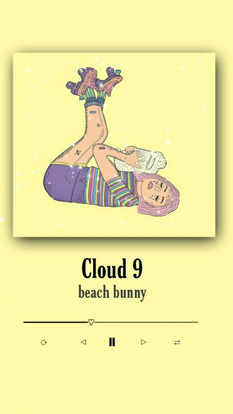 Cloud 9 Beach Bunny Aesthetic, Beach Bunny Wallpaper, Cloud 9 Beach Bunny, Music Lockscreen, Bunny Wallpaper, Yellow Aesthetic, Beach Bunny, Music Wallpaper, Cloud 9