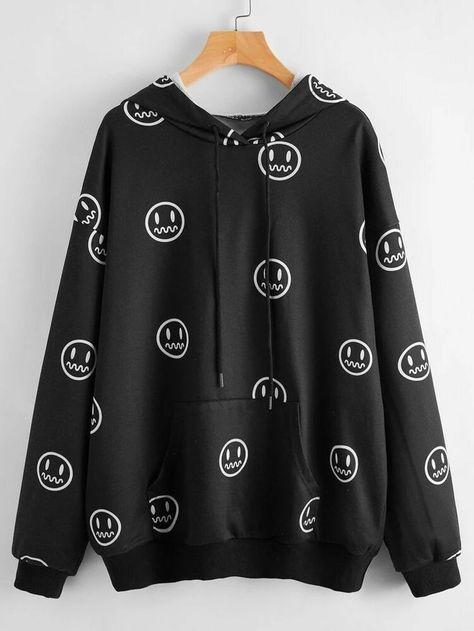 Trendy Hoodies, Stylish Hoodies, Tomboy Style Outfits, Swaggy Outfits, Tomboy Fashion, Girls Fashion Clothes, Teenage Fashion Outfits, Drawstring Hoodie, Edgy Outfits