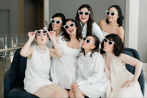 Bridal Shower Photo Ideas, Bridesmaid Prep, Bridesmaids Shoot, Shower Portrait, Bridal Entourage, Bridesmaid Get Ready Outfit, Elegant Bridal Dress, Pre Bridal, Bridesmaid Pictures