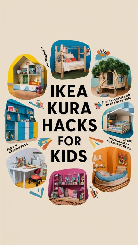 Transform the IKEA Kura bed into a creative haven for kids: loft it with a cozy reading nook below, add playful curtains for a secret hideout, or personalize with themed decals and bedding for imaginative adventures. Kids Nook Ideas, Ikea Kids Bedroom, Mosslanda Picture Ledge, Ikea Kura Hack, Kids Nook, Kura Hack, Ikea Pictures, Functional Bedroom, Ikea Kura Bed