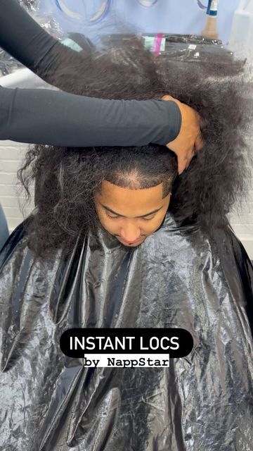 Trailblazing Loc Salon on Instagram: "Instant Locs by NappStar✨I used our new Aloe Gel and Crochet Technique ✨book appointment now www.NappStar.com #locs #instantlocs #menslocstyles" Brother Locs Men, 4c Instant Locs, Instant Locs Men, Nappstar Locs, Faux Locs Men, Half Up Half Down Locs, Starter Locs Men, Mens Locs, Instant Locs