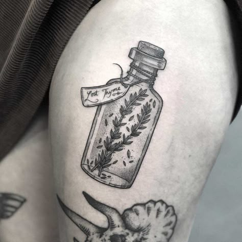 Flask Tattoo, Bones Tattoo, Teacup Tattoo, Lantern Tattoo, Occult Tattoo, Goth Tattoo, Bottle Tattoo, Bone Tattoos, Witch Tattoo