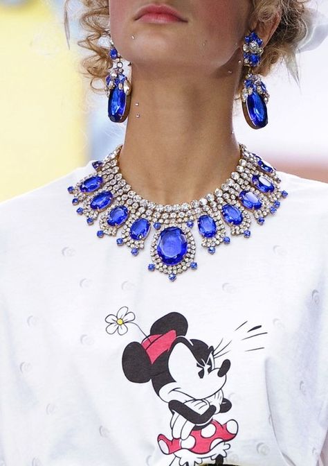 . Meadham Kirchhoff, Disney Style, Fashion Details, Statement Jewelry, Luxury Jewelry, Beautiful Jewelry, Minnie Mouse, Statement Necklace, Fashion Jewelry