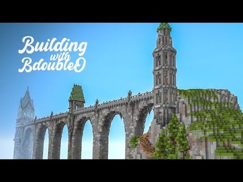 Minecraft Mountain Temple, Minecraft Cliff Terraform, Bdoubleo100 Builds Minecraft, Cliff Minecraft, Minecraft Cliff, Minecraft Terraforming, Minecraft Mountain, Minecraft Bridge, Mountain Cliff