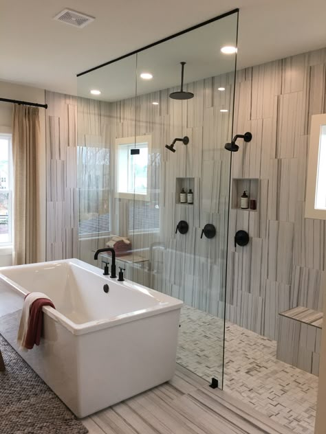 Bathroom Ideas Double Shower Head, New Construction Master Bath, 2 Head Showers Master Bath, Multihead Shower Master Bath, Large Spa Bathroom Master Bath, Shared Shower Between Bathrooms, Best Bathroom Layouts Master Bath, Large Bathroom Ideas Master Suite Showers, Master Shower Two Showerheads