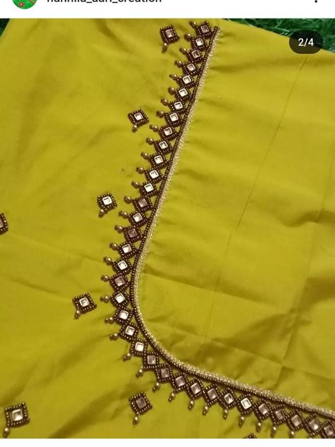 Very Simple Aari Work Blouse Design With Price, 1000 To 1500 Range Aari Work Blouses, Simple Aari Design, Handwork Blouse, Peacock Embroidery Designs, Peacock Embroidery, Aari Design, Beaded Necklace Tutorial, Simple Saree Designs