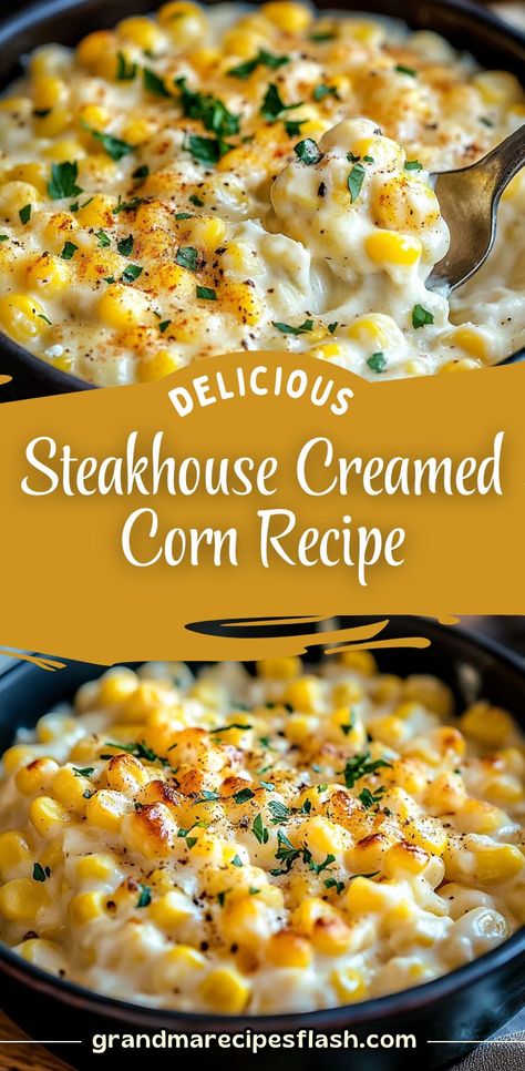 Valentines Meals, Best Veggie Recipes, Sweet Cream Corn, Steak Sides, Recipes With Parmesan Cheese, Homesteading Recipes, Corn Side Dish, Creamed Corn Recipes, Steak Side Dishes