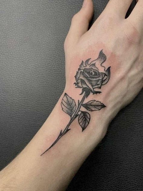 Wing Tattoo Men, Tattoo Design For Hand, Rose Hand Tattoo, Waist Tattoos, Simple Tattoos For Guys, Rose Tattoos For Men, Rose Tattoos For Women, Men Tattoos Arm Sleeve, Wrist Tattoos For Guys